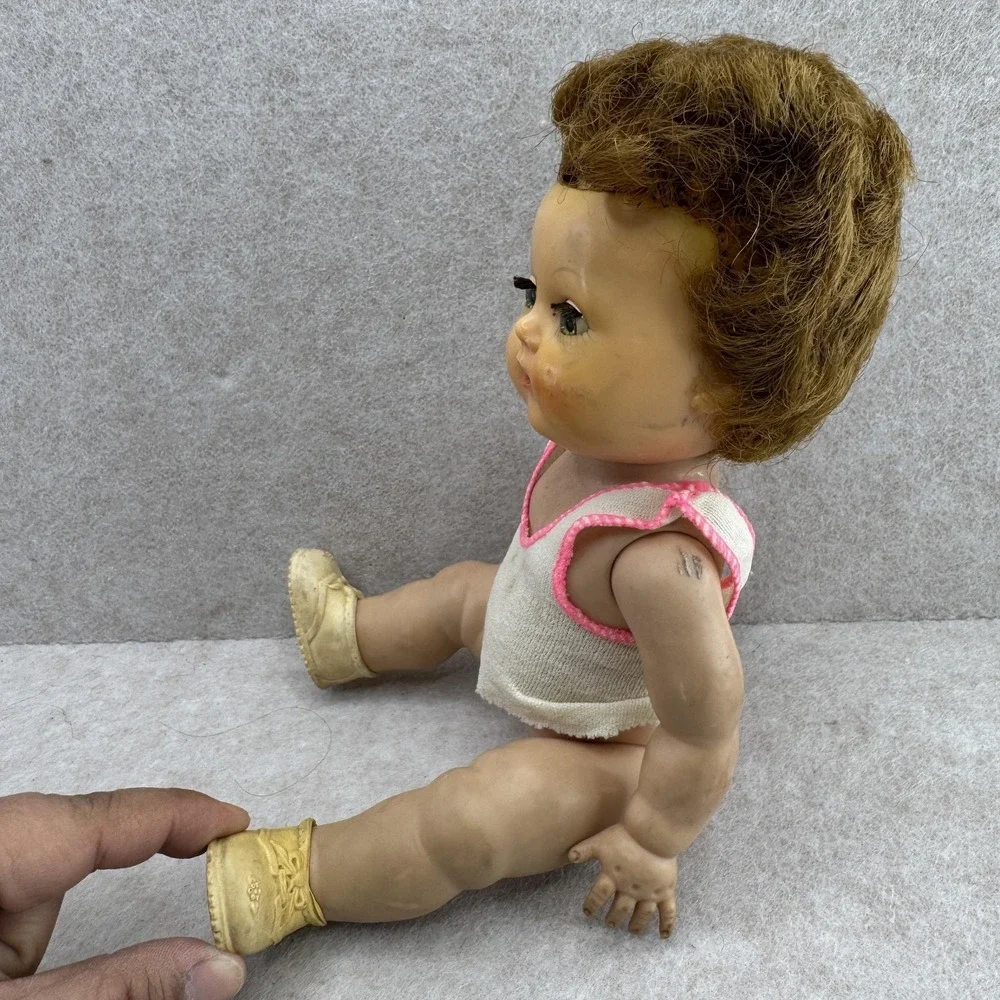 Vintage 1950s 12 In American Character Tiny Tears Hard Plastic Baby‎ Doll